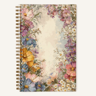 Cuaderno Flores Clásicas a la Antigua