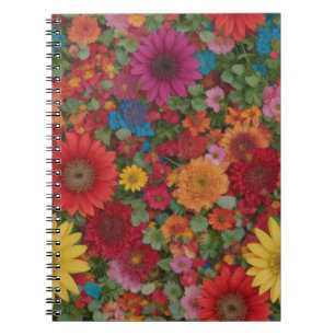 Cuaderno Flores Coloridas Mixtas