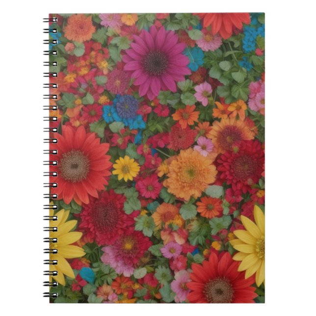 Cuaderno Flores Coloridas Mixtas (Frente)