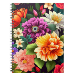 Cuaderno Flores coloridas y vívidas