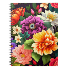 Cuaderno Flores coloridas y vívidas