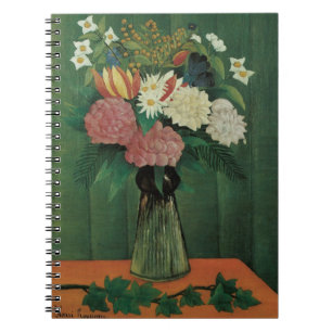 Cuaderno Flores con Hiedra de Henri Rousseau, Floral Vintag