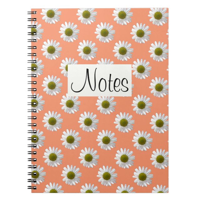 Cuaderno Flores con impresiones florales en rosa (Frente)