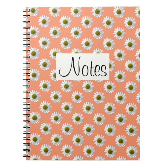 Cuaderno Flores con impresiones florales en rosa (Frente)