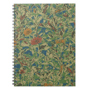 Cuaderno Flores contra modelo del camuflaje de la hoja