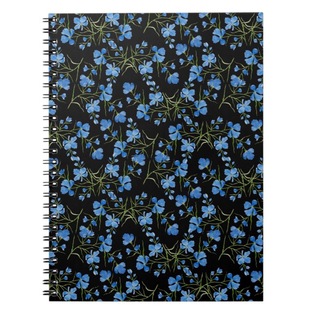 Cuaderno Flores Cosmos Azules (Frente)