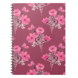 Cuaderno Flores Cosmos sin costura patternabstracto, arte,
