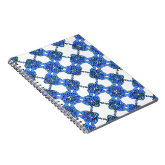 Cuaderno Flores cruzadas azules