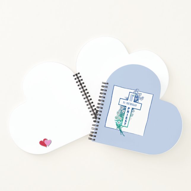 Cuaderno Flores cruzadas sacerdotales personalizadas (Interior)