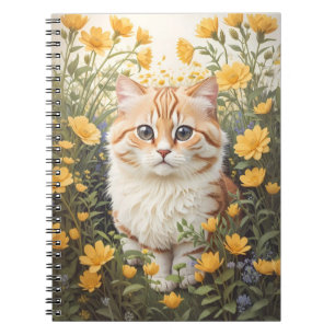 Cuaderno Flores Cute Munchkin Cat Y Buttercup