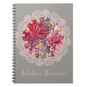 Cuaderno flores dahlias
