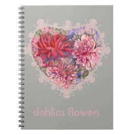 Cuaderno flores dahlias