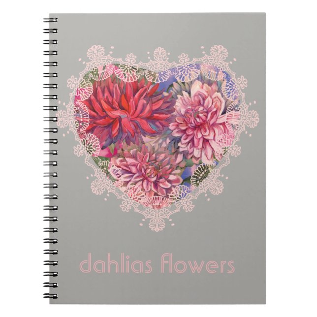 Cuaderno flores dahlias (Frente)