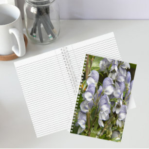 Cuaderno Flores de Acónito Morado Floral
