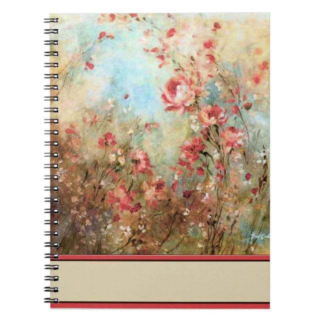 Cuaderno Flores de acuarela rosadas (Frente)