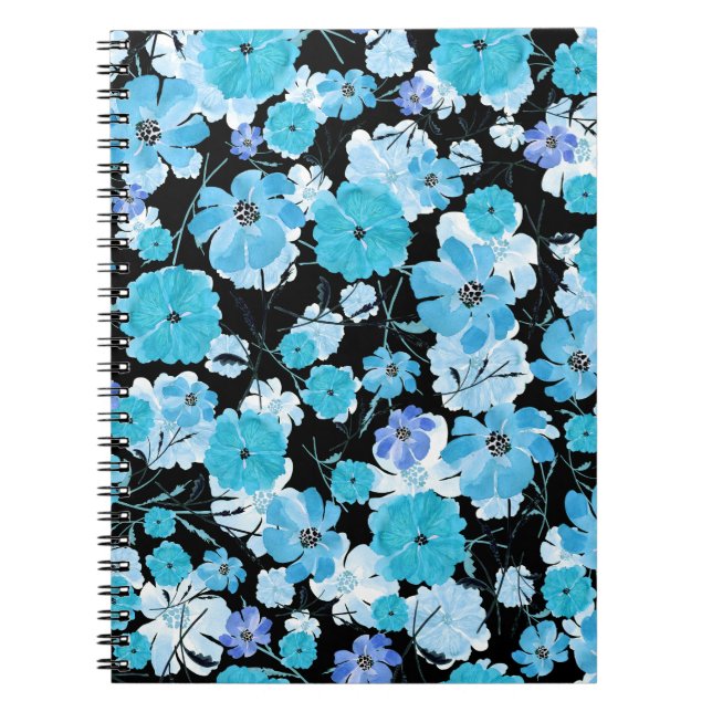 Cuaderno Flores de acuarela: Un Tapiz Delicado (Frente)