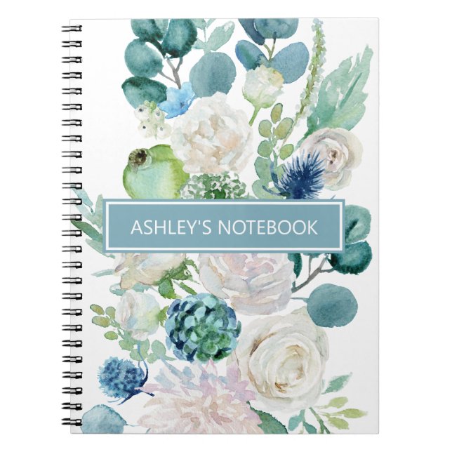 Cuaderno Flores De Acuarela Y Twig (Frente)