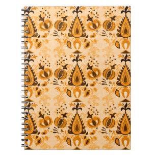 Cuaderno Flores de adorno sin soldadura de papel pintado as