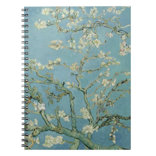 Cuaderno Flores de Almendro por Vincent Van Gogh Arte Fino (Frente)