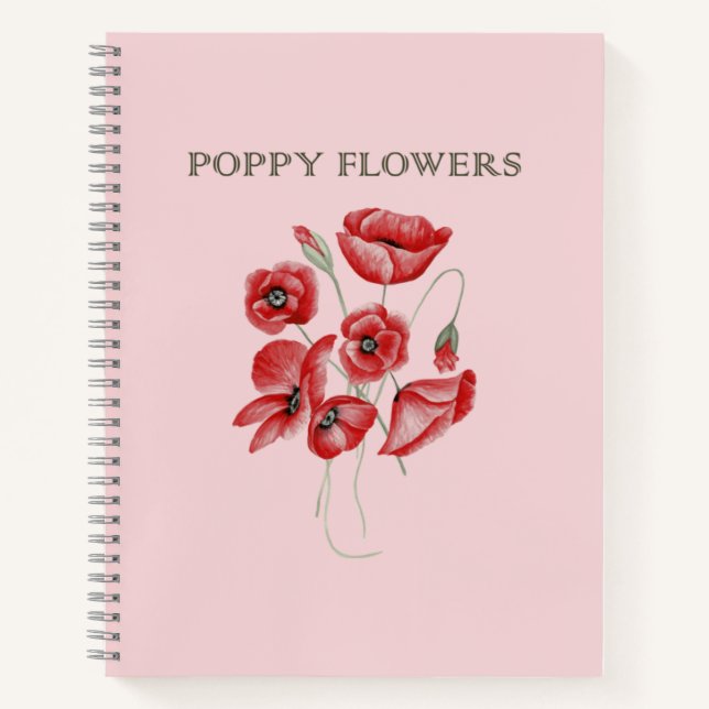 Cuaderno Flores de amapola (Anverso)