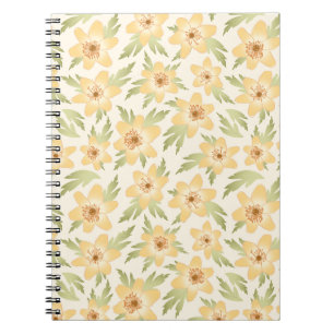 Cuaderno Flores de anémona Naranja salvaje - patrón sin fis