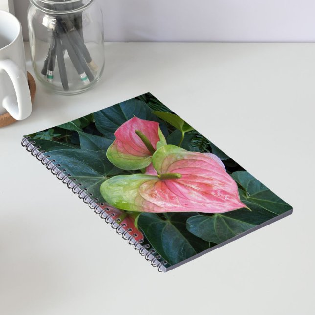 Cuaderno Flores de Anthurium Rosado Floral (In Situ)