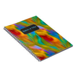 Cuaderno 'Flores' de arcoiris de vidrio colorido - propio n
