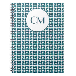 Cuaderno Flores de Art Nouveau en azul