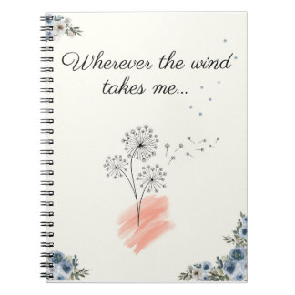 Cuaderno Flores de arte de línea contemporáneas con cotizac