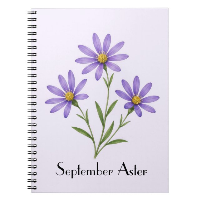 Cuaderno Flores de Aster de Septiembre (Frente)