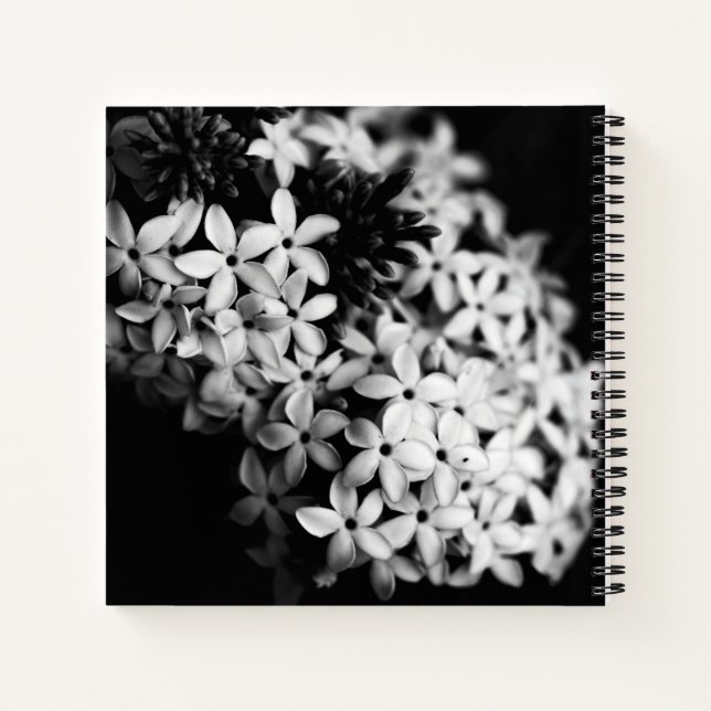Cuaderno Flores de blanco y negro (Reverso)
