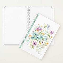 Cuaderno Flores de bloc de notas espirales/Primavera de dis