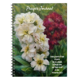 Cuaderno Flores de bonito Arte Floral Biblia Verse Prayer