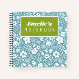 Cuaderno Flores de bonito y chicas insectos zumbantes