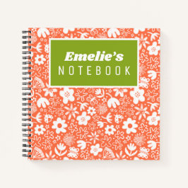Cuaderno Flores de bonito y chicas insectos zumbantes