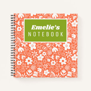 Cuaderno Flores de bonito y chicas insectos zumbantes