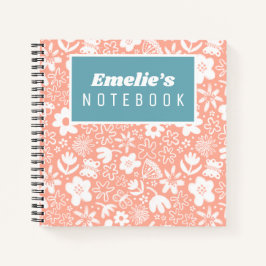 Cuaderno Flores de bonito y chicas insectos zumbantes