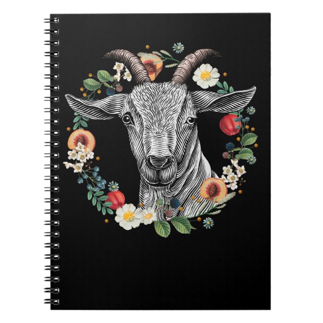 Cuaderno Flores de cabra Naturaleza Granja animal (Frente)