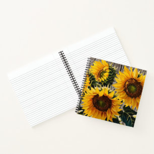 Cuaderno Flores De Campo Rústico En La Impresión De Barnboa