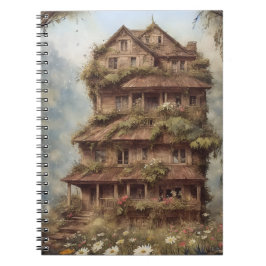 Cuaderno flores de casa de fantasía vintaje 1