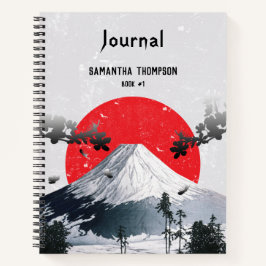 Cuaderno Flores de cerezo en el Fuji Japan Journal