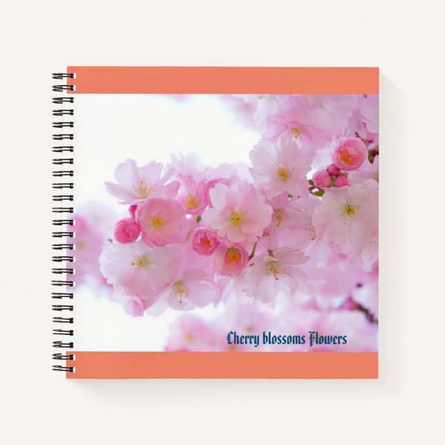 Cuaderno Flores de cerezo Flores Bloc de notas en espiral (Anverso)