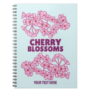 Cuaderno Flores de cerezo rosa