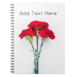 Cuaderno Flores de clavel rojo