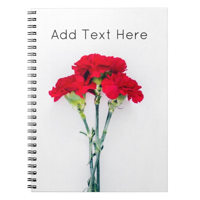 Cuaderno Flores de clavel rojo (Frente)