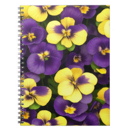 Cuaderno Flores de color amarillo y púrpura