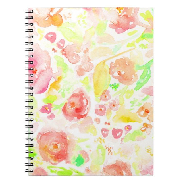 Cuaderno Flores de color claro (Frente)