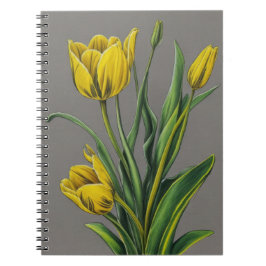 Cuaderno Flores de color tulipán amarillo
