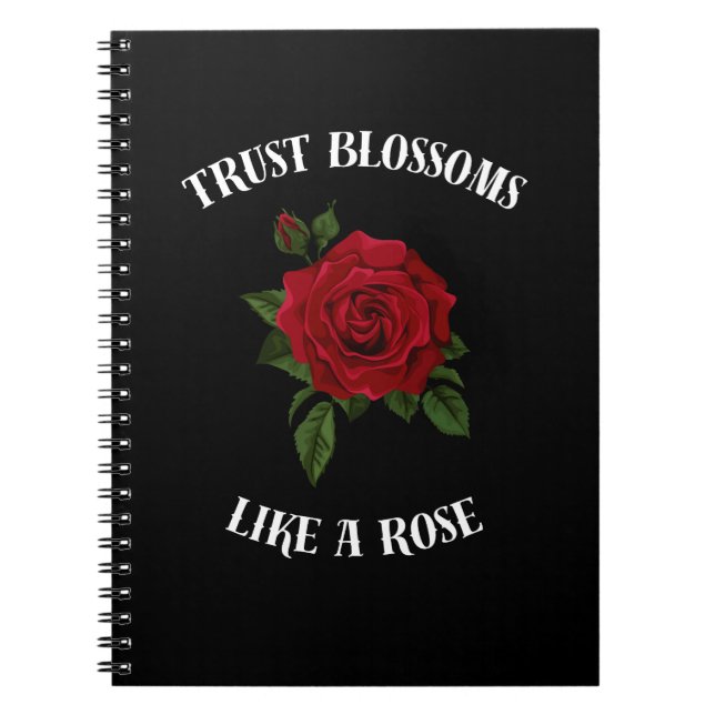 Cuaderno Flores de confianza como un rosa (Frente)