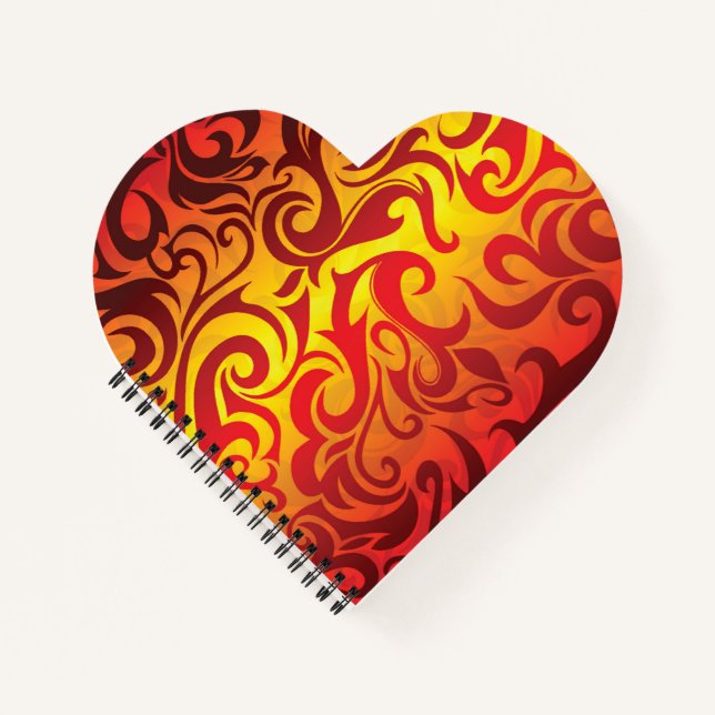 Cuaderno Flores de corazón para portátiles (Anverso)